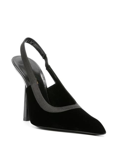 Victoire slingback pumps in velvet .